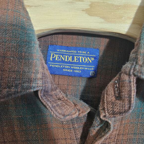 Mens Pendleton Plaid Flannel Burnside Shirt Size Large - Picture 3 of 5